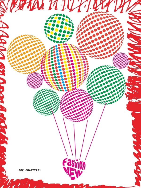 气球彩圈创意矢量图图片