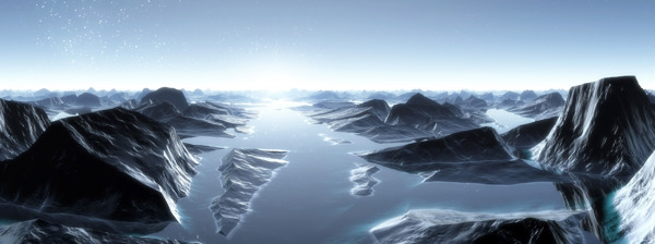 南极洲河流山脉