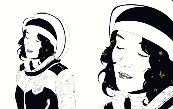 女宇航员卡通人物形象