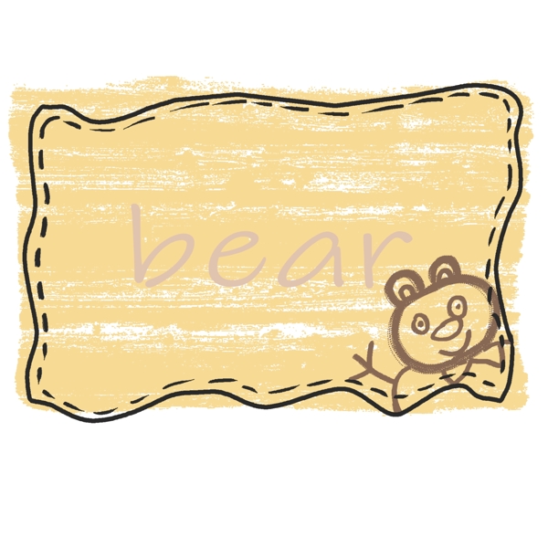 小熊明信片装饰边框