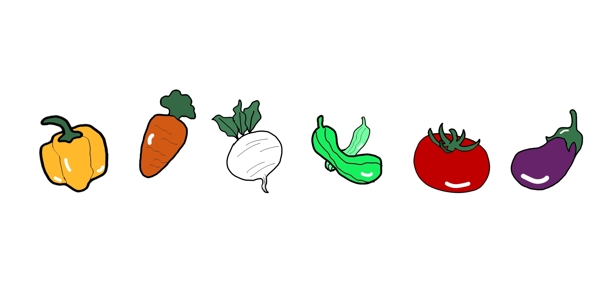 卡通蔬菜分割线装饰