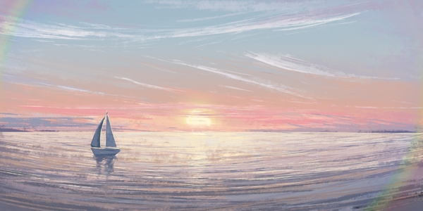 帆船梦幻海洋大海海报素材