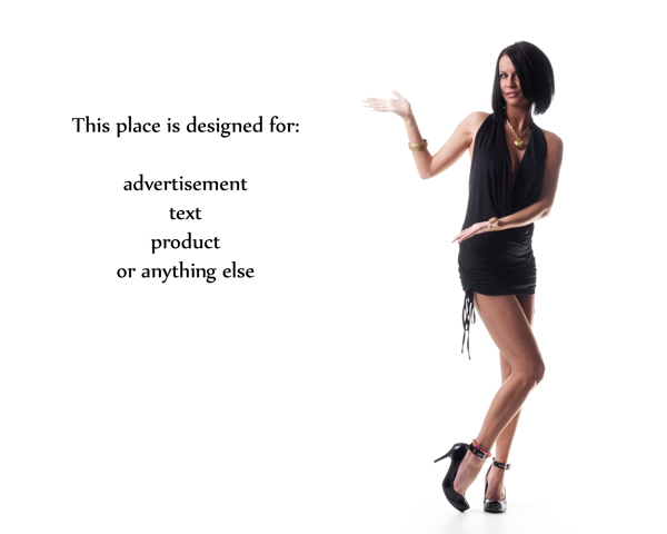 性感美女与广告牌图片