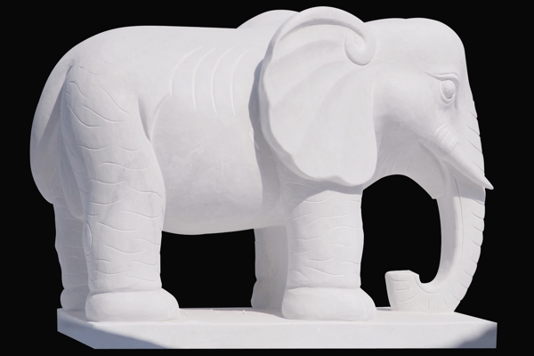大象雕塑psd素材