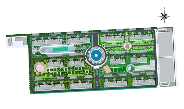 公安公寓绿化平面图图片