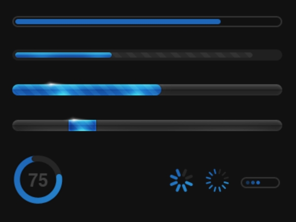 网页进度条PSD设计素材