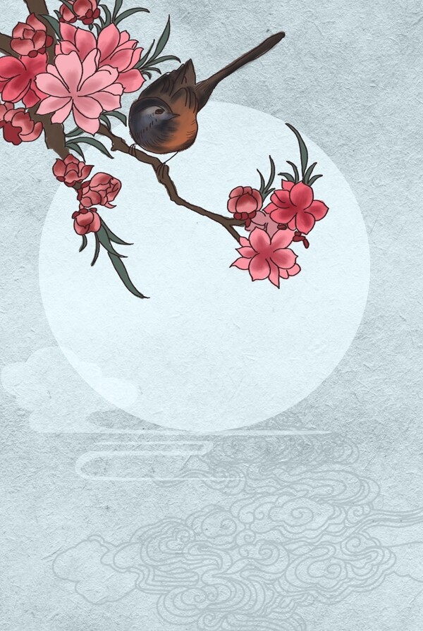 工笔画古典花卉古风中式中国风背景