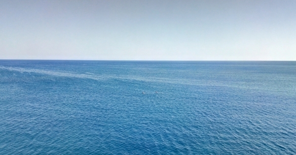 蔚蓝海平面风景
