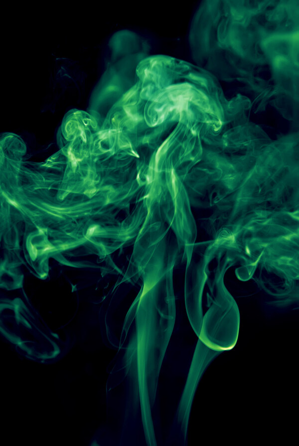 绿色烟雾图片