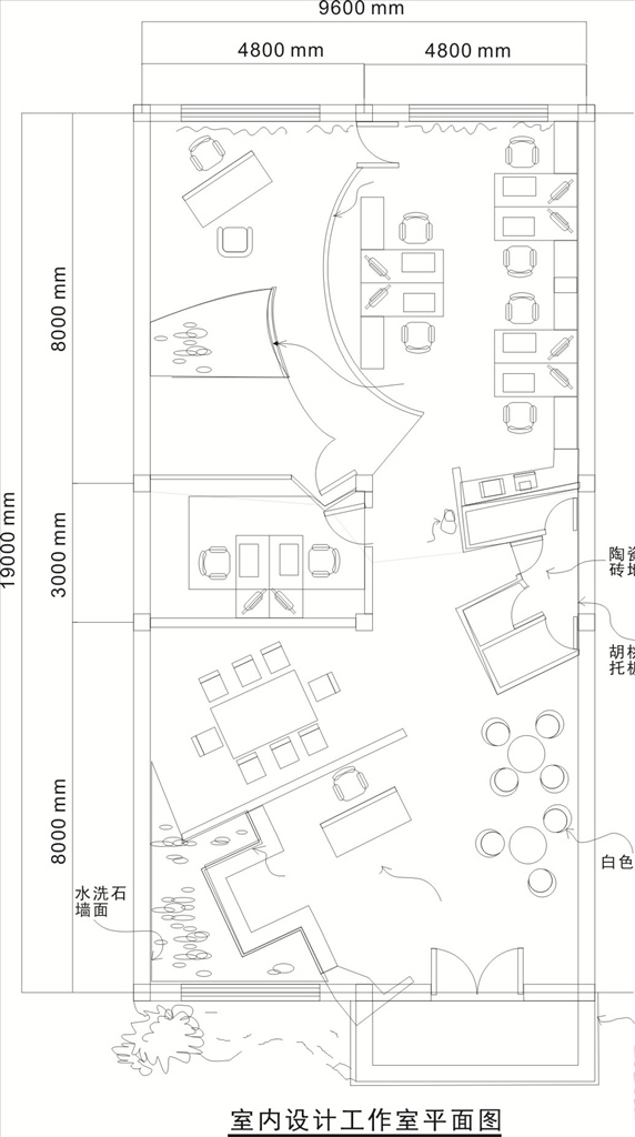 室内设计工作室平面图