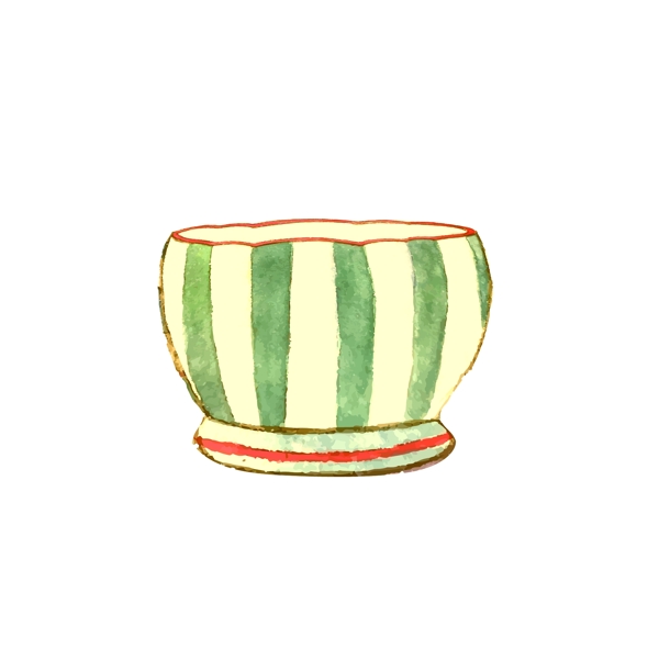 中国风水彩水墨陶瓷杯子