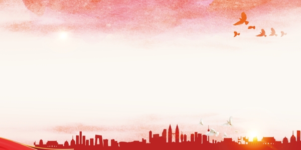 城市中国风背景图片