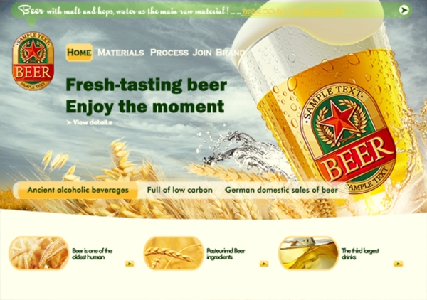啤酒网页设计