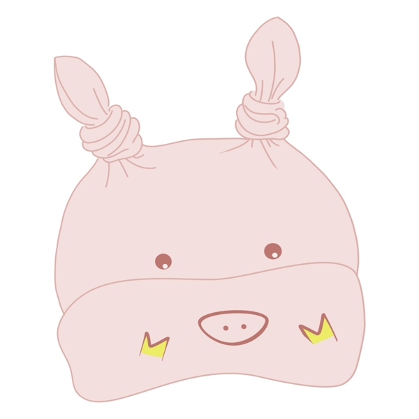粉色动物婴儿帽子