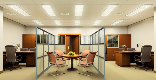 写字楼设计效果图办公场所室内空间PSD格式300DPI