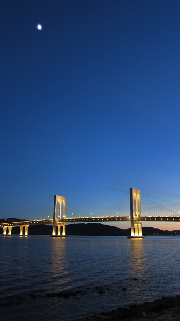 珠海大桥夜景图片