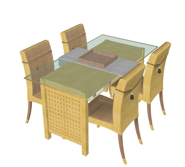 su家具模型中式餐桌