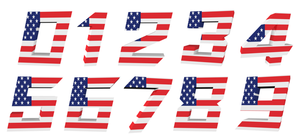 美国国旗图案数字图片图片