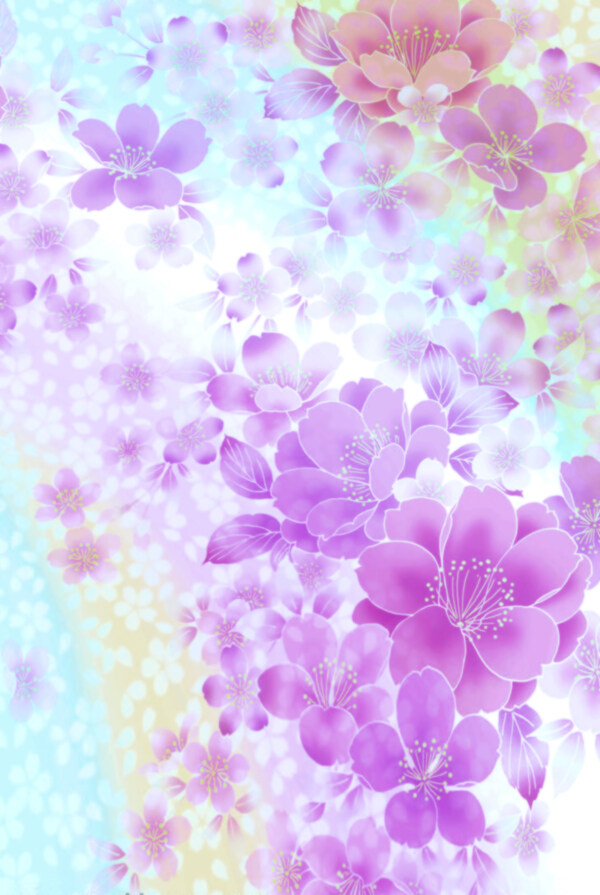 紫花瓣绚丽多彩
