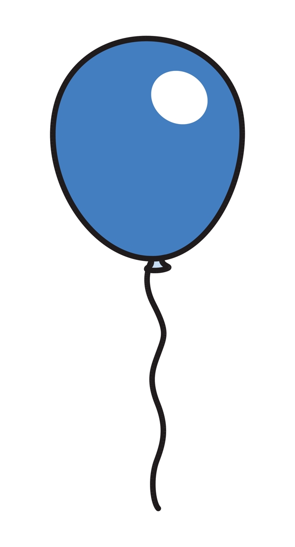 有光泽的蓝色气球