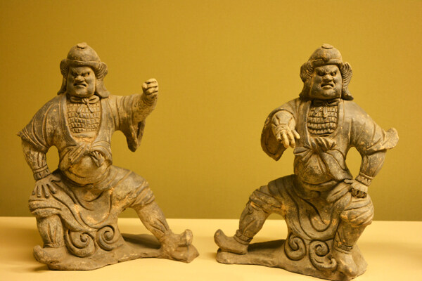 唐代门神雕像图片