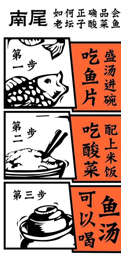 吃酸菜鱼步骤