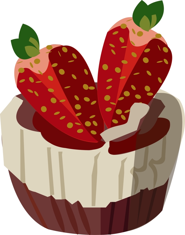 水果草莓蛋糕小吃