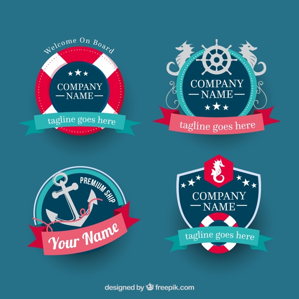 创意航海商务徽章