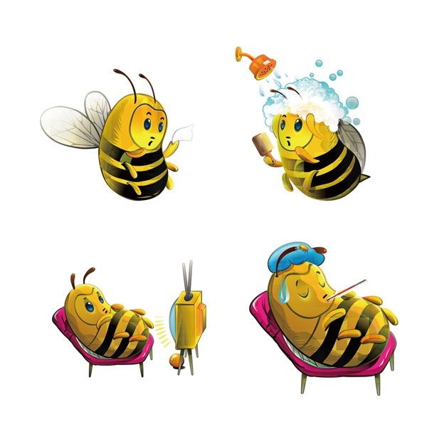 卡通国内蜜蜂