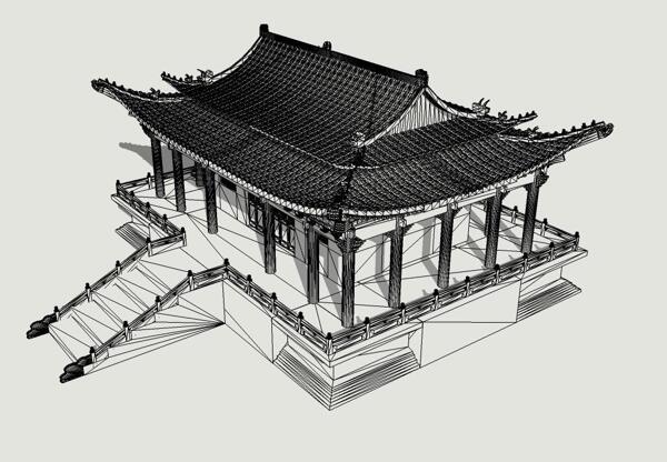 庙宇3D模型