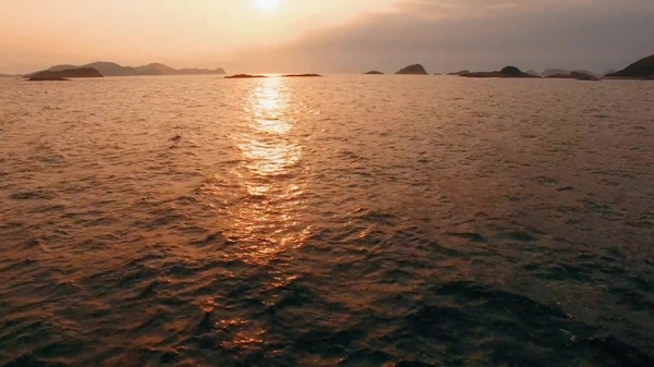 夕阳视频湖面素材