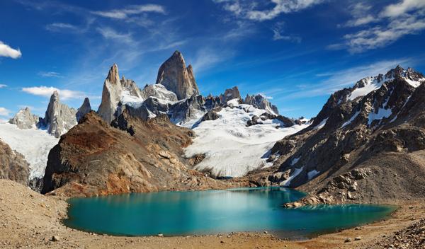 阿根廷菲茨罗伊峰山水风景图片