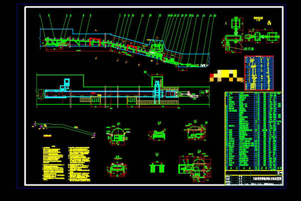 煤矿主井皮带机CAD机械图纸
