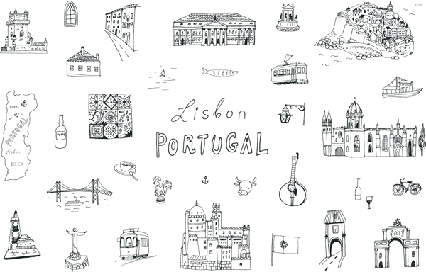 葡萄牙元素涂鸦