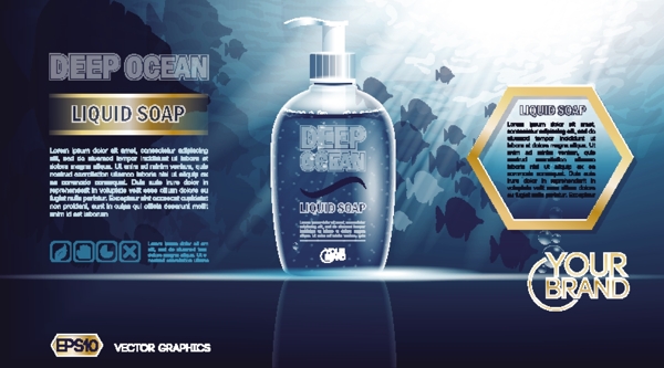 液体肥皂洗手液背景广告设计