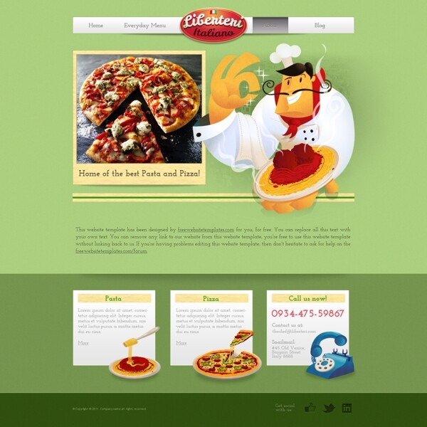经典披萨网站设计