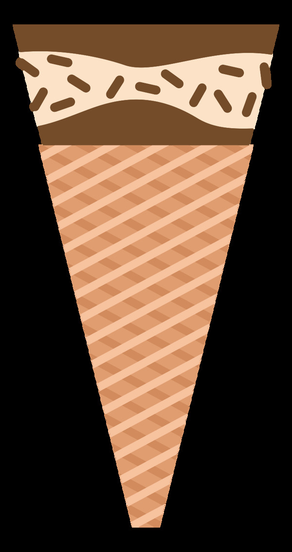 扁平冰淇凌图标