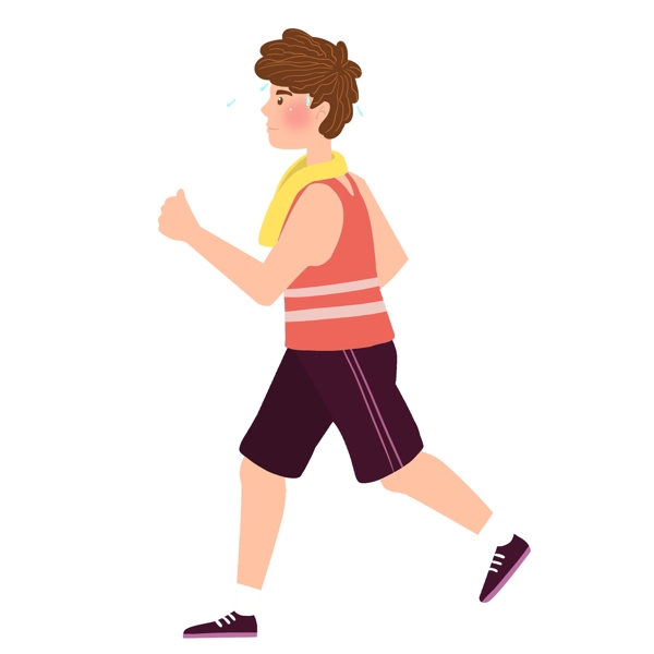 健身跑步运动人物