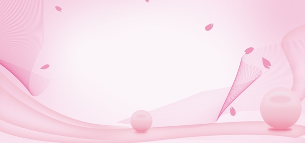 粉色圆形花瓣背景设计
