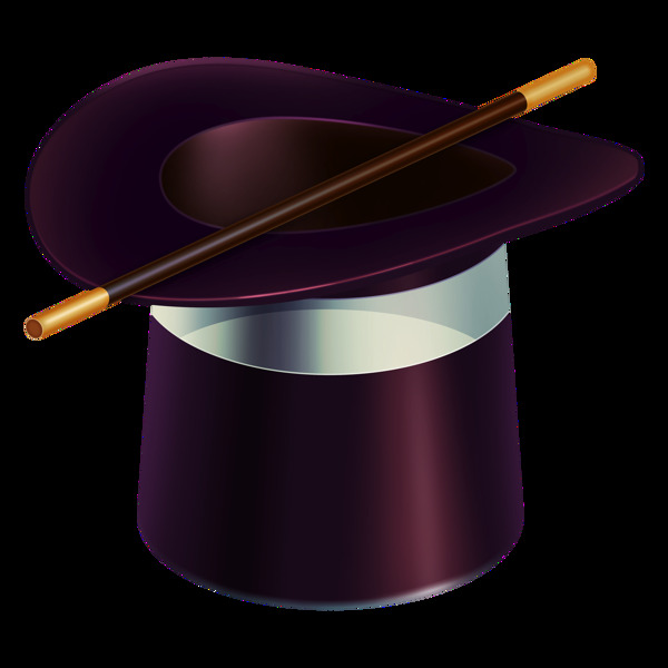 紫色漂亮魔术帽免抠png透明图层素材