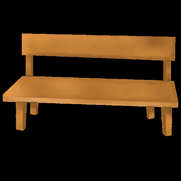 木质长椅矢量元素