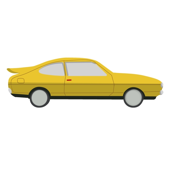 黄色的超跑汽车插画