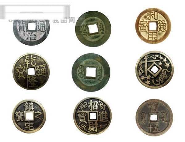 古代钱币铜钱矢量素材铜钱商务金融金融货币CDR