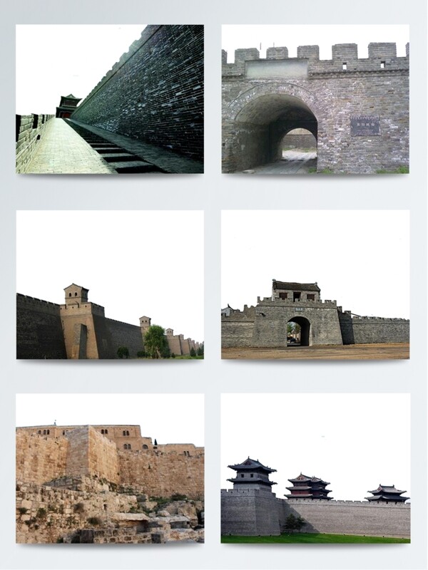 中国风古代坚挺城楼城墙建筑