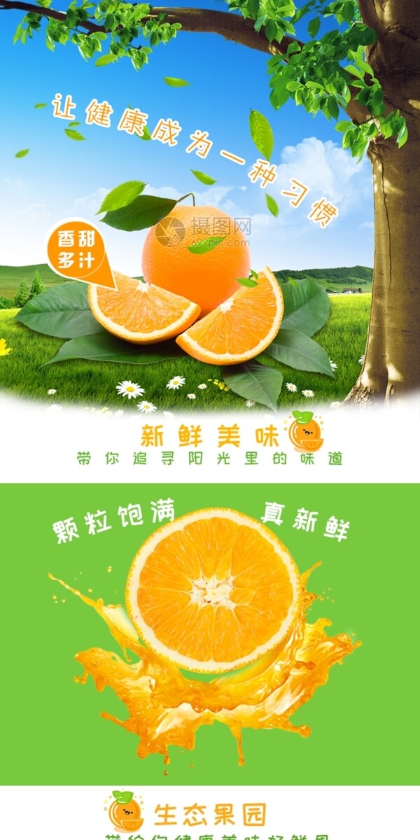 新鲜水果橙子淘宝详情页