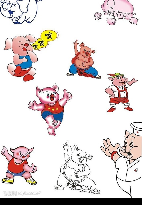 卡通猪图片