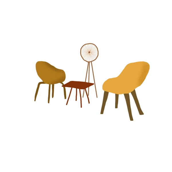 家具座椅手绘元素