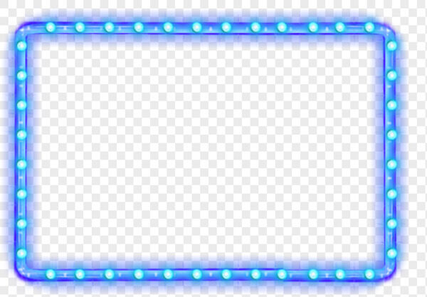 蓝色简约小灯泡装饰创意边框