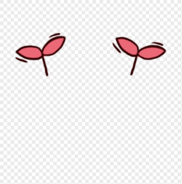 粉色小嫩芽两片叶子手绘卡通装饰