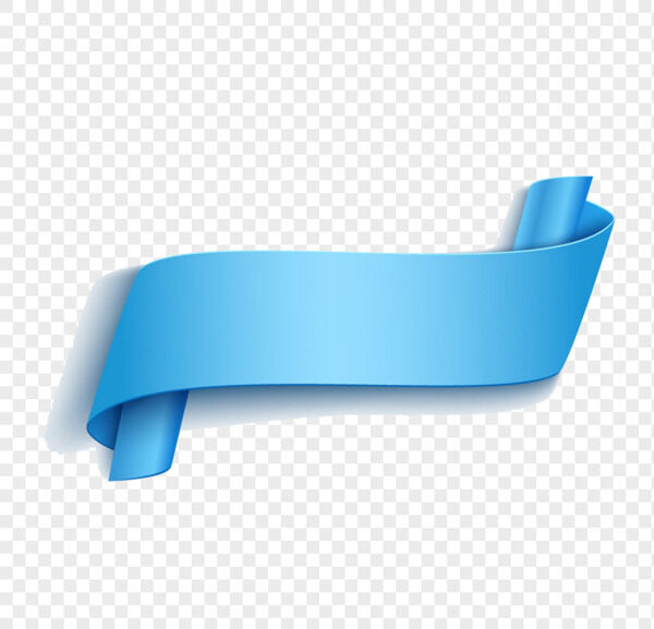 蓝色创意条纹横幅简约边框装饰